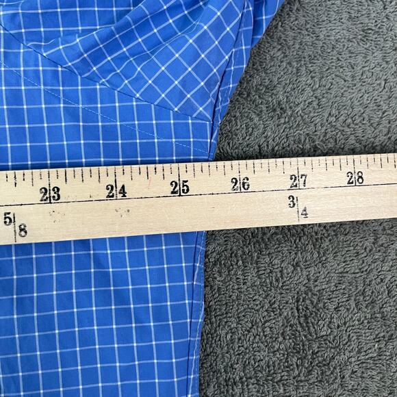 Ralph Lauren Dress Shirt Mens XL Blue White‎ Checkered Button Down Long Sleeves - Picture 10 of 10